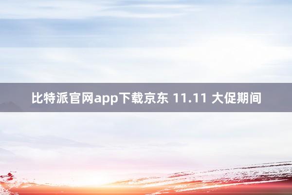 比特派官网app下载京东 11.11 大促期间